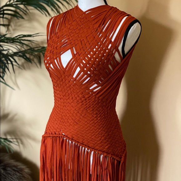 Handmade Macrame Crochet Weaved Dress - Picture 6 of 7